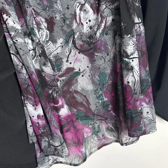 Sympli Canada Whisper Drape Pocket Tunic Top Womens Size 14 Split Back Purple - Picture 7 of 16